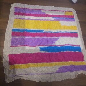 Vintage Echo Scarf Multicolor Abstract Design Scraf